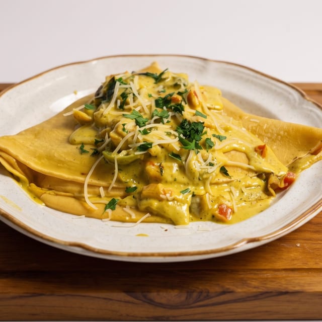 Curry Chicken Crepe.