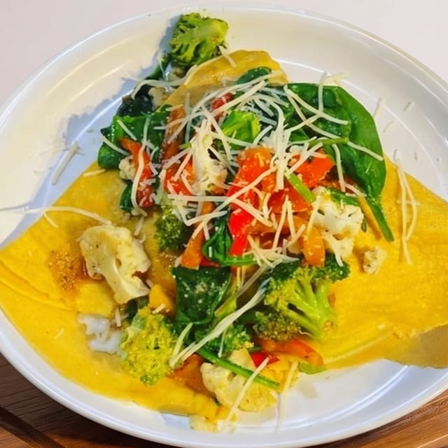 Veggie & Cheese Crepe.