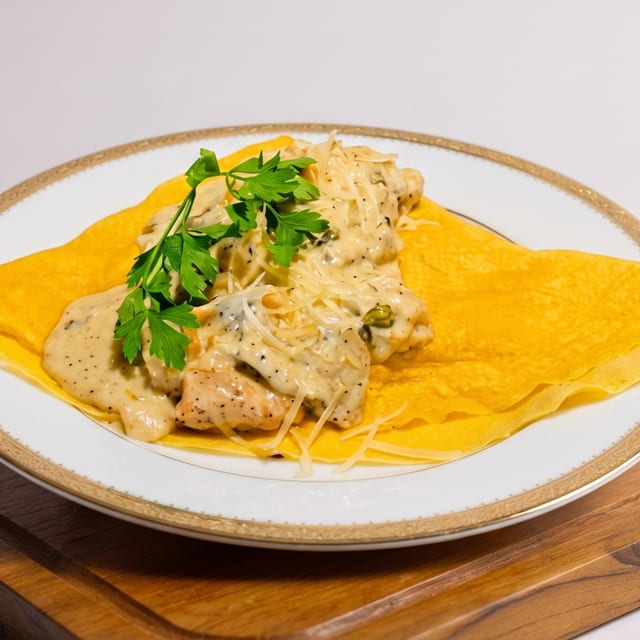 Olympia Salmon Crepe.